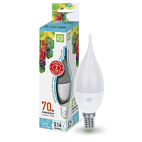 Лампа светодиодная ASD Standart СА37 Свеча на ветру Е14 220В 7,5Вт 675Лм 4000К 37х115мм картинка 